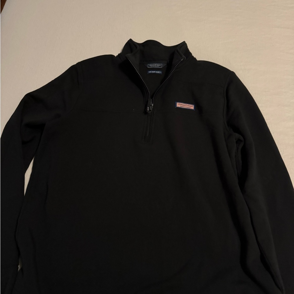 Black Quarter-Zip Pullover